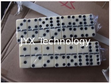 Sistema del dominó, melamina material, 28pcs total, doble seis, embalado en caja del PVC, tamaño: 48x24x7m m, parte: JYX-D1681 proveedor