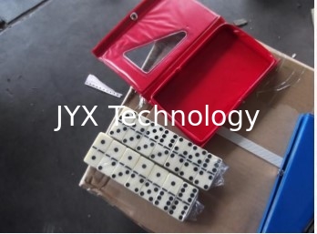Sistema del dominó, melamina material, 28pcs total, doble seis, embalado en caja del PVC, tamaño: 48x24x7m m, parte: JYX-D1681 proveedor