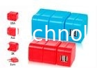 Enchufe de adaptador europeo combinado desprendible del viaje con el mercado de alimentación por USB  proveedor